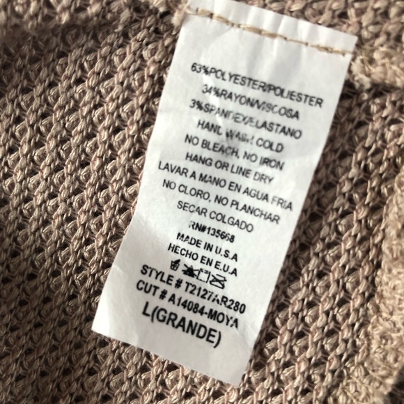 TeenBell Sweater Tan Size L - Picture 5 of 5